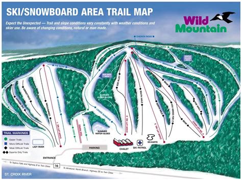 Wild mountain - The ski resort Wild Mountain is located in Minnesota ( USA ). For skiing and snowboarding, there are 4.8 km of slopes available. 7 lifts transport the guests. The winter sports area is situated between the elevations of 239 and 321 m. …